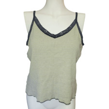 Austin Clothing Co. Stretch Cropped Striped Tank Lace Straps Green/White XL comprar usado  Enviando para Brazil
