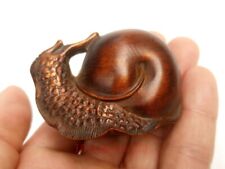 Estatua de caracol japonesa de boj hecha a mano netsuke mesa colgante decoración del hogar segunda mano  Embacar hacia Mexico