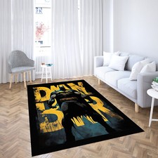 Tapete de área com logotipo estilizado Batman | Decoração de sala de jogos quarto infantil super-herói escuro comprar usado  Enviando para Brazil