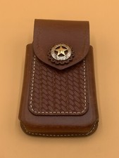 Coldre de couro marrom para celular bolsa com clipe de cinto Western Lone Star comprar usado  Enviando para Brazil