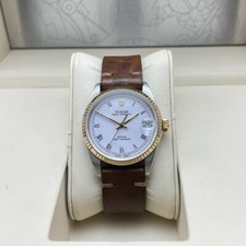 Tudor Prince Oysterdate 72033 automático masculino 32mm mostrador Buckley pulseira de couro, usado comprar usado  Enviando para Brazil