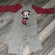 Usado, Mickey Mouse Disney Ropa de Bebé 3-6 Meses Santa Navidad Conjunto Una Pieza Snap segunda mano  Embacar hacia Argentina