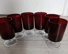 luminarc red glasses for sale  PRESTON
