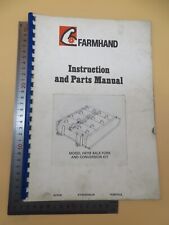 Farmhand instruction parts for sale  COLCHESTER