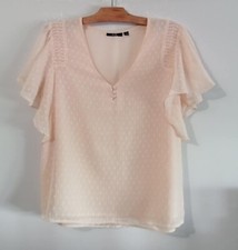 Blouse abricot polyester d'occasion  Bourg-de-Thizy