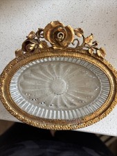 Saboneteira de vidro vintage Matson Ormolu ouro rosa filigrana bugiganga vaidade comprar usado Saboneteira de vidro vintage Matson Ormolu ouro rosa filigrana bugiganga vaidade comprar usado  Enviando para Brazil