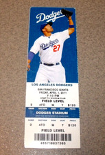 Dodgers 2011 ticket for sale  Lakewood