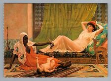 Cartão postal Frederick Goodall A New Light in the Harem Walker galeria de arte 5 3/4 x 4 comprar usado  Enviando para Brazil