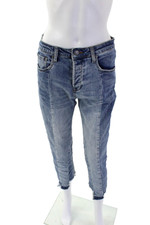 Jeans skinny feminino armação jeans algodão cintura média cinco bolsos azul tamanho 29 comprar usado  Enviando para Brazil