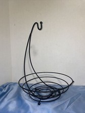 Tigela de frutas de metal preto com gancho de banana - Estate Find comprar usado  Enviando para Brazil