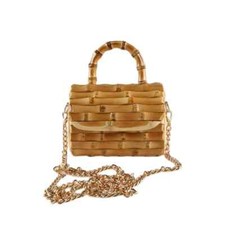 Bolsa de ombro carteiro rattan palha bambu raiz mini corpo cruzado, usado comprar usado  Enviando para Brazil