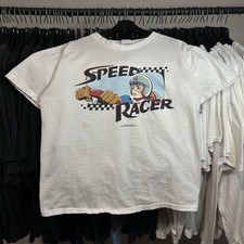 Camiseta gráfica vintage 1998 Speed Racer desenho animado dupla face tamanho grande anos 90 comprar usado  Enviando para Brazil