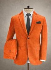 Terno de veludo masculino laranja entalhe lapela slim fit casual formatura smoking terno blazer comprar usado  Enviando para Brazil