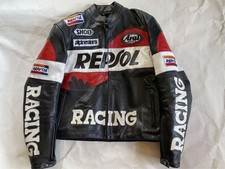 Jaqueta de corrida de motocicleta de couro genuíno REPSOL RACING tamanho M limitada de JPN◎, usado comprar usado  Enviando para Brazil