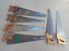 Lote de 6 serras manuais antigas vintage Disston cabo de trigo mais D-8 D-23 comprar usado  Enviando para Brazil