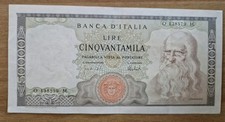 Banconota 50000 lire usato  L Aquila