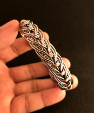 Pulseiras pulseira feita à mão fio de solda de aço inoxidável cor prata #9, usado comprar usado  Enviando para Brazil