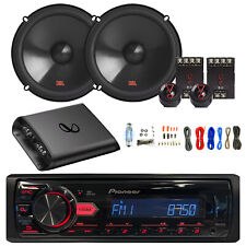 Rádio MP3 AM/FM estéreo single DIN Pioneer, 2x 6,5" 250W alto-falantes de carro, amplificador com kit comprar usado  Enviando para Brazil