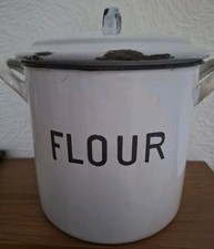 Vintage flour enamel for sale Vintage flour enamel for sale  YORK