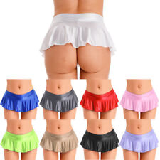 Mini-saia feminina sexy brilhante Wetlook brilhante skatista dança festa saia clubwear comprar usado  Enviando para Brazil