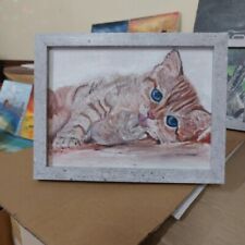 Quadro dipinto gatto usato  Pescia
