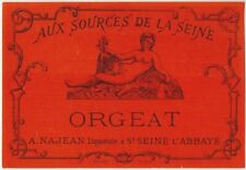 Etiquette sirop orgeat d'occasion  Dijon