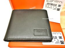 HUGO BOSS 'PULS 4CC' CARTEIRA DE COURO PRETA BIFOLD NOTA DE COURO BOVINO MOEDA CARTEIRA NA CAIXA comprar usado  Enviando para Brazil