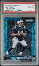 2018 Panini Prizm Tom Brady #69 Blue Lazer Prizms PSA 10   comprar usado  Enviando para Brazil