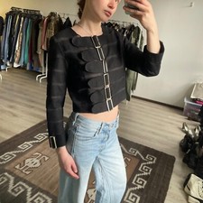 Jaqueta de construção feminina Marc Jacobs com cinto preto tamanho XS comprar usado  Enviando para Brazil
