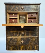 Gavetas de madeira em miniatura antigas vintage do século XIX alemãs Biedermeier abertas comprar usado  Enviando para Brazil