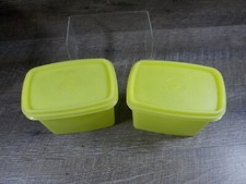 Tupperware 2 Conjuntos Recipientes de Armazenamento Vintage Protetor de Prateleira Amarelo 1243 com Tampas 1244 comprar usado  Enviando para Brazil