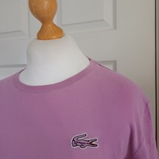 Camiseta Lacoste muito rara grande roxa crocodilo tamanho 5/M/L/44" 100% autêntica comprar usado  Enviando para Brazil