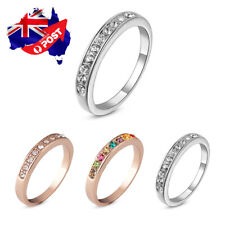 NOVO anel de noivado de casamento masculino feminino ouro branco 18K com diamante simulado GP comprar usado  Enviando para Brazil