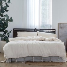 Usado, Conjunto de roupa de cama 100% algodão cor sólida lisa nórdica capa de colcha dupla roupa de cama comprar usado  Enviando para Brazil