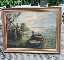 Grande peinture ancienne d'occasion  Fourmies