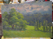 Usado, ancien tableau marguerite portier huile / carton foret montagne revard savoie comprar usado  Enviando para Brazil