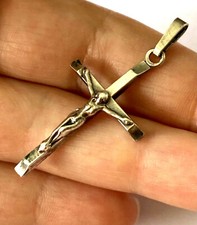 Pingente de prata esterlina Santa Cruz Jesus Saver selo religioso A*D 925  comprar usado  Enviando para Brazil