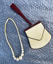 Antique minaudière leather d'occasion  Expédié en Belgium