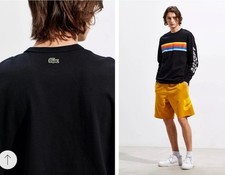 NOVO SEM ETIQUETAS Camiseta Lacoste MÉDIA L!VE BLACK RAINBOW Manga Longa comprar usado  Enviando para Brazil