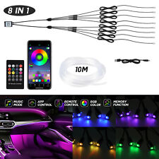 10M Auto RGB LED Innenraum Lichtleiste Ambientebeleuchtung Neon APP Control USB, usado comprar usado  Enviando para Brazil