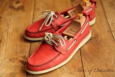 Usado, Botas masculinas Paul Smith couro vermelho barco deck Reino Unido 7 EUA 8 UE 41 fabricadas na Itália comprar usado  Enviando para Brazil