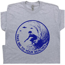 Camiseta Surfing Alien Cool Surf Camiseta Vintage Retrô UFO Surfista Camiseta, usado comprar usado  Enviando para Brazil
