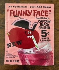 1960 Captain Black Cherry FUNNY FACE pacote de mistura de bebidas Pillsbury - variante Sapo comprar usado  Enviando para Brazil