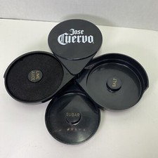 Jose Cuervo Tequila Açúcar Sal Limão Suco Rimmer Plástico Preto 3 seções, usado comprar usado  Enviando para Brazil