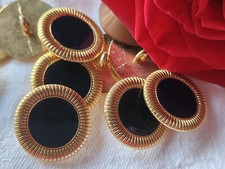 Lot 6 boutons vintage en métal noir doré elegant à pied  2 cm ref 1840, używany na sprzedaż Lot 6 boutons vintage en métal noir doré elegant à pied  2 cm ref 1840, używany na sprzedaż  Wysyłka do Poland
