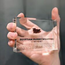 Envoltório de linho de múmia egípcia antiga - Exibição de artefato acrílico Lucite, usado comprar usado  Enviando para Brazil
