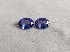 Viola Blu Tanzanite 9x7 MM Ovale IN Abbinato Paio Eccellente Cut Natural Gemme, usado comprar usado  Enviando para Brazil