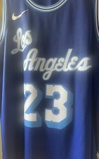 Camiseta masculina Nike LeBron James City Edition Swingman (LA Lakers), 2020/2021, usado comprar usado  Enviando para Brazil