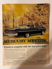 Antigo 1961-Mercury Meteor 600 e 800 Series-Impressão Preço de anúncio para competir V-6 e V-8 comprar usado  Enviando para Brazil