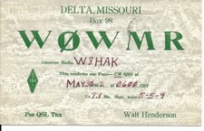 Usado, Placa de rádio QSL 1952 Delta Missouri comprar usado  Enviando para Brazil